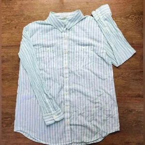 Caslon Costal Granddaughter Cottagecore Striped Women's Long Sleeve Blouse